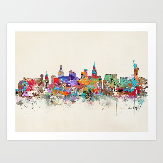 Las Vegas Nevada skyline Art Print