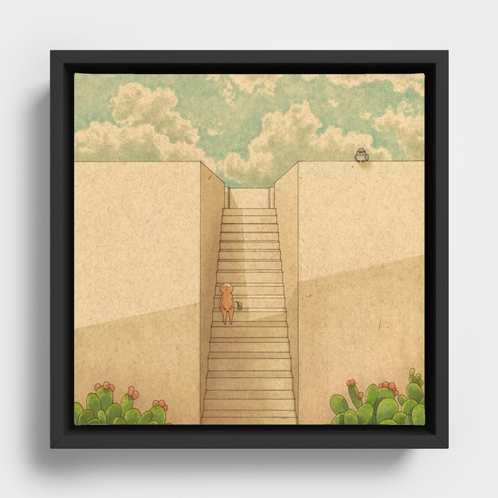 Stairway Framed Canvas