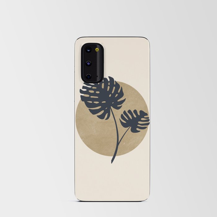 Abstract Monstera Leaves Android Card Case