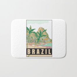 Brazil Bath Mat | Copacabana, Carnival, Topbaseline, Graphicdesign, Brasil, Samba, Brasileiro, Soccer, Caipirinha, Brasileira 