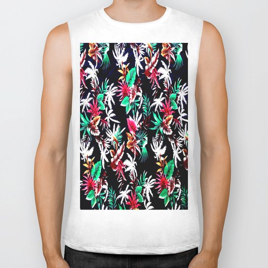 Exotic Flower Biker Tank