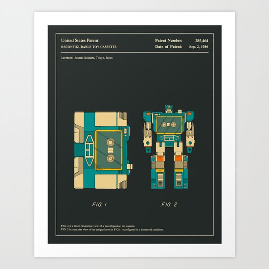 RECONFIGURABLE TOY CASSETTE (1986) Art Print