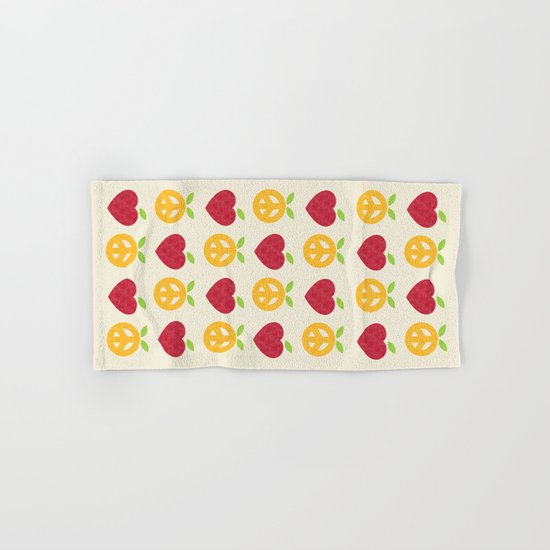 Apple and Orange - Love and Peace Hand & Bath Towel
