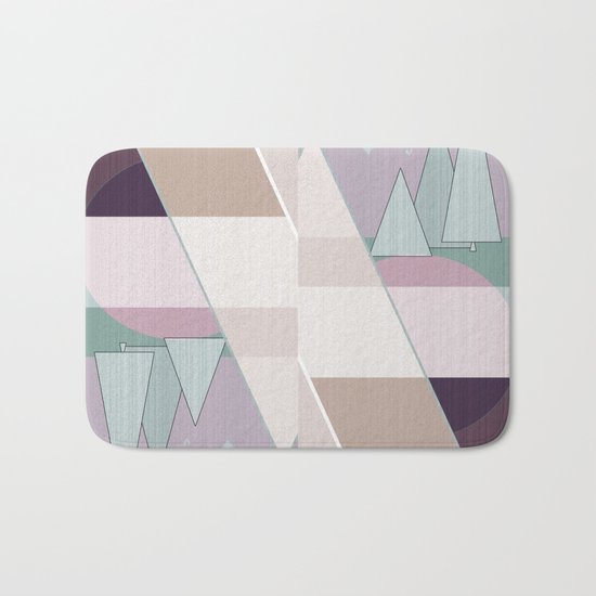 Pastel tone . Abstraction . Bath Mat