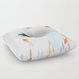 Swimming Goldfish Floor Pillow