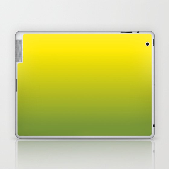 OMBRE YELLOW GREEN COLOR GRADIENT PATTERN  Laptop & iPad Skin