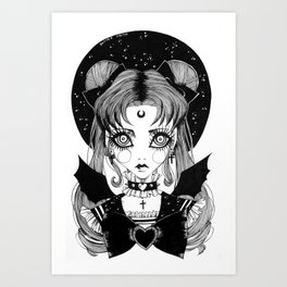 Sailor Goth Moon Art Print