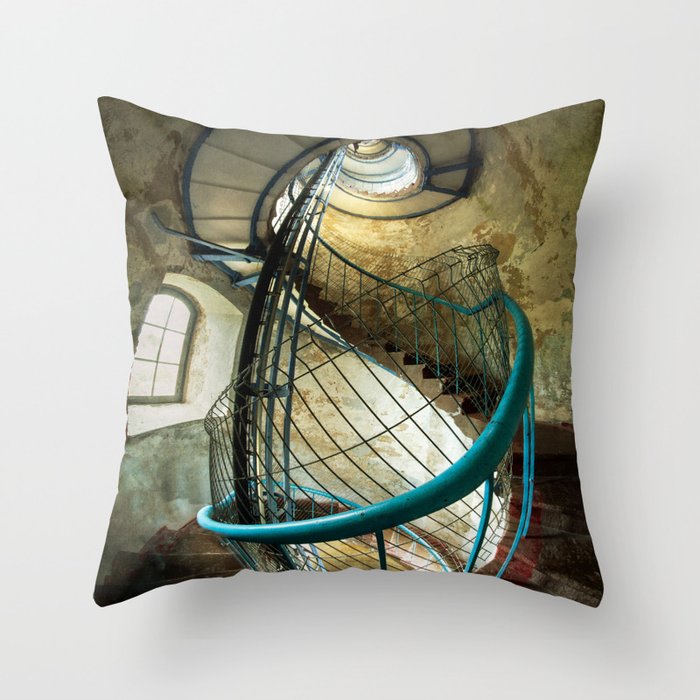 Inside the old lighthouse Throw Pillow
