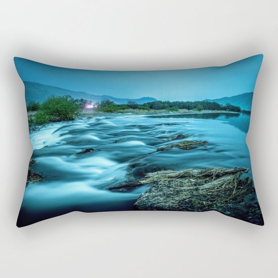 tranquil waterfall Rectangular Pillow