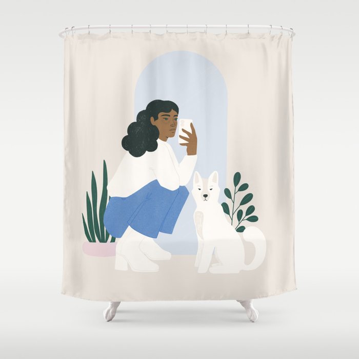 let's take a selfie Shower Curtain