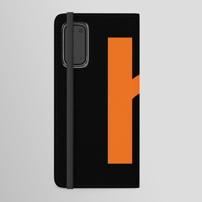 letter H (Orange & Black) Android Wallet Case