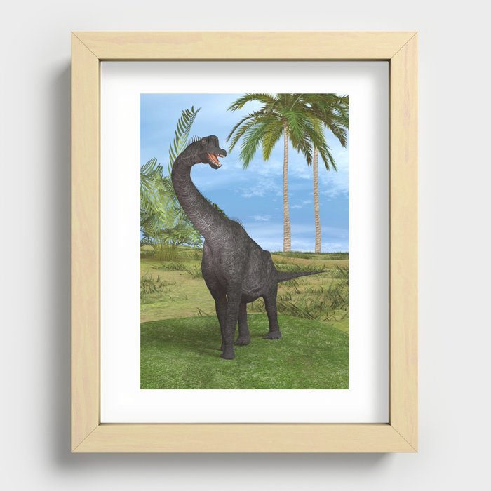 Dinosaur Brachiosaurus Recessed Framed Print