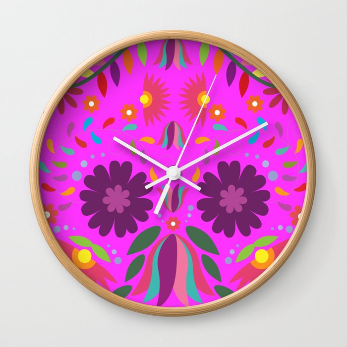 Violet otomi Wall Clock