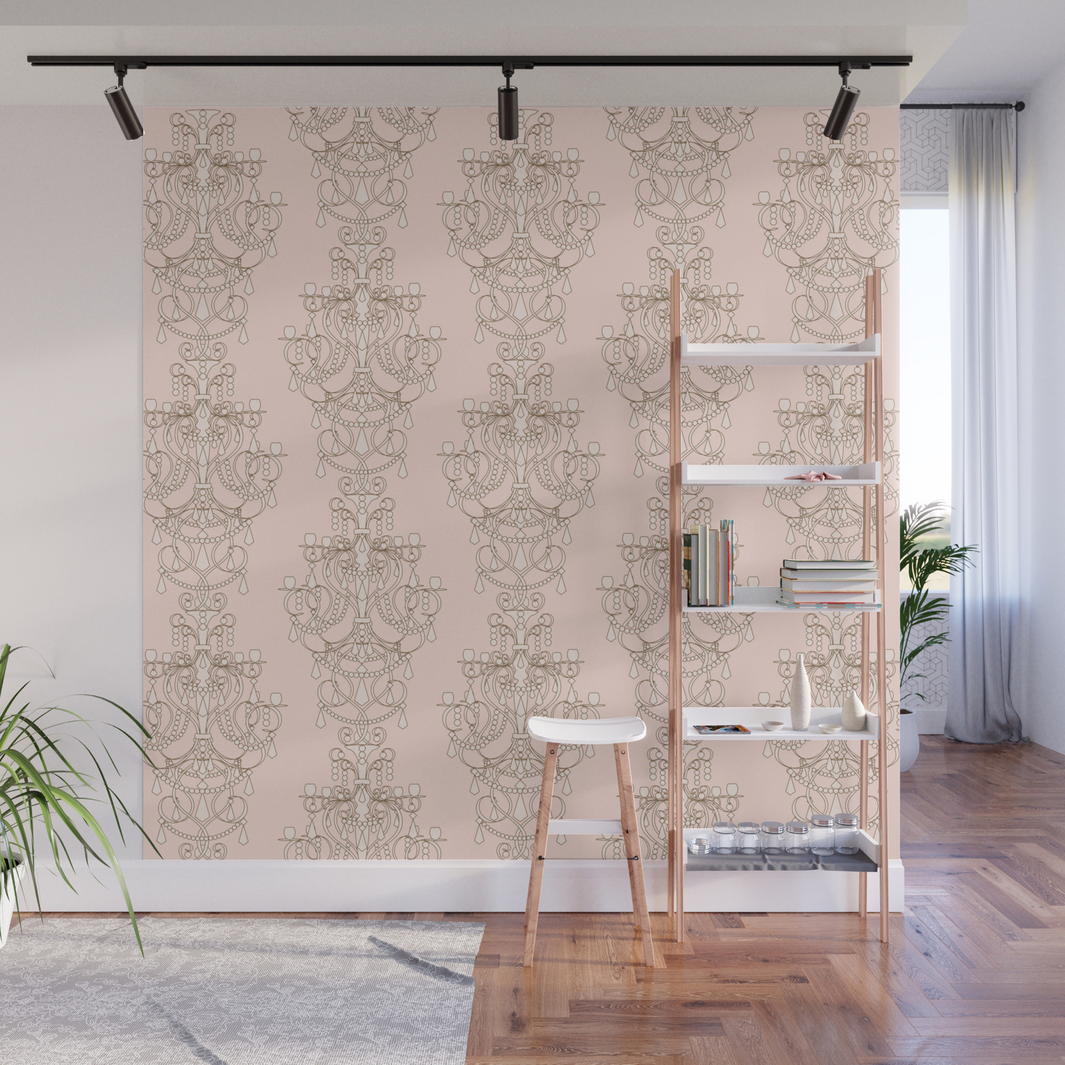 Chandelier Marie Antoinette Wall Mural By Ratherswell Society6