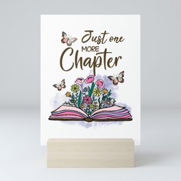 Just One More Chapter Floral Book Mini Art Print