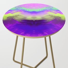 Purple Mountain Dream Abstract Design Side Table