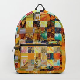 Modern Multicolored Plaid Pattern Backpack