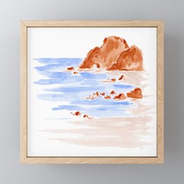 Peaceful beach  Framed Mini Art Print