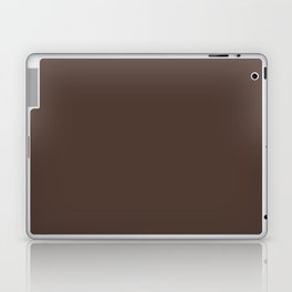 Dark Brown Solid Color Pairs Pantone Potting Soil 19-1218 TCX Shades of Brown Hues Laptop Skin