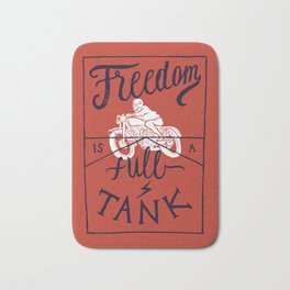 Freedom is a Full Tank Bath Mat | Speed, Curated, Motorbike, Graphicdesign, Sign, Vintage, Bike, Typography, Racing, Racer 