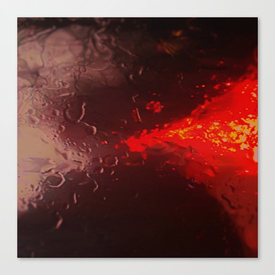 Abstract Red Rain Canvas Print