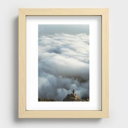 In the Clouds Recessed Framed Print