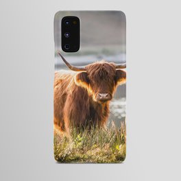 Scottish Highland Cattle portrait Android Case