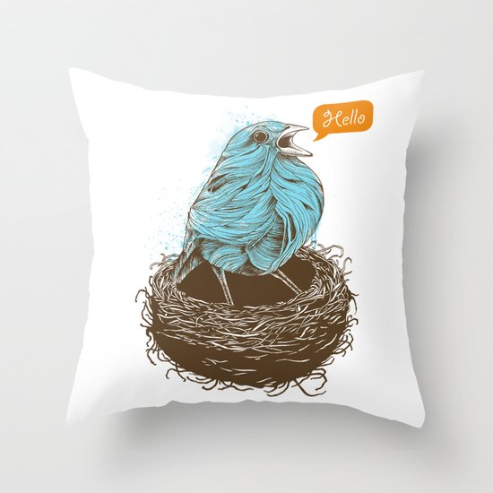 Twisty Bird Throw Pillow