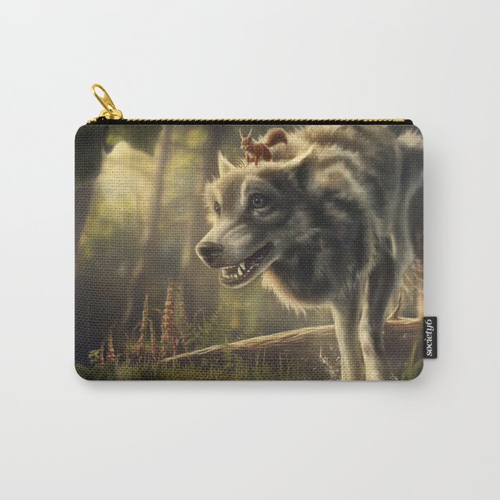 Faster (Wolf and Squirrel) Carry-All Pouch
