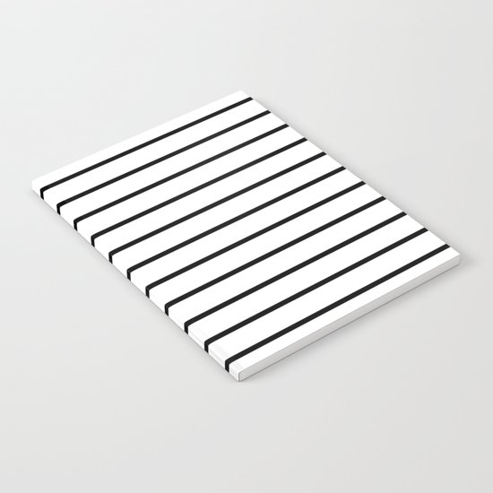 Thin Black Stripe Pattern Notebook