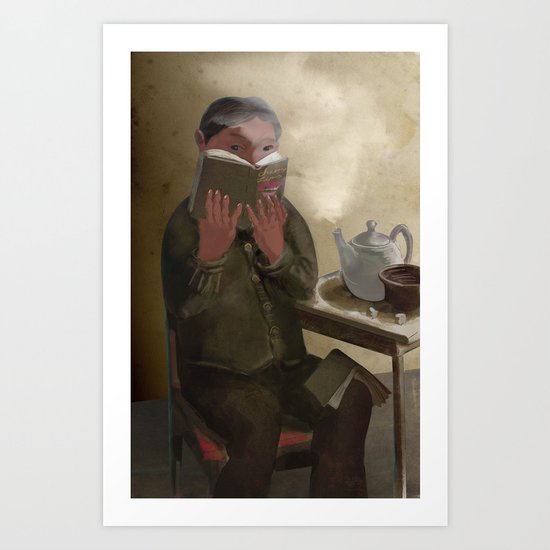 The Keeker in a Teahouse Art Print