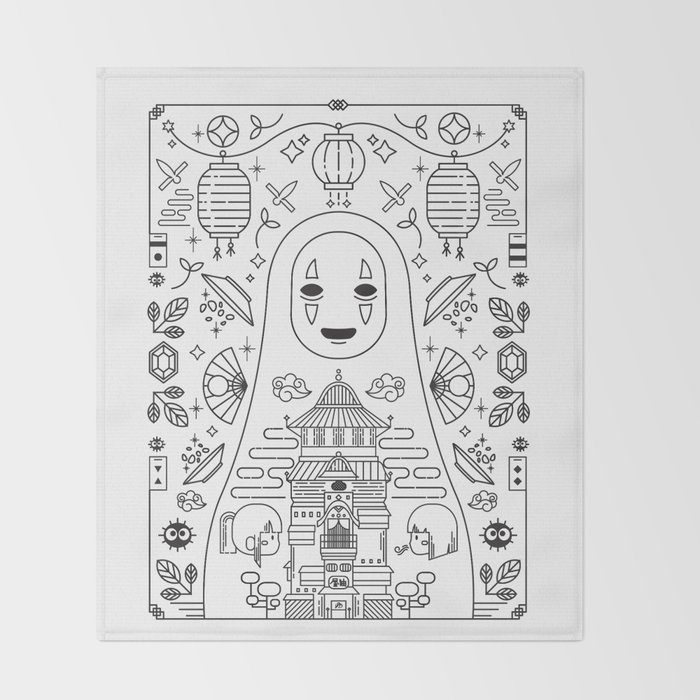 Spirited Away Throw Blanket By Maievangelista Society6