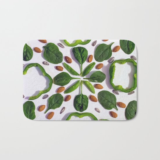 Green Salad Bath Mat