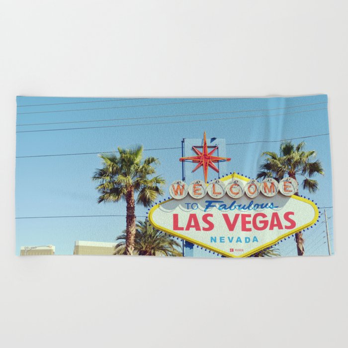 LV Blue Art Beach Towel