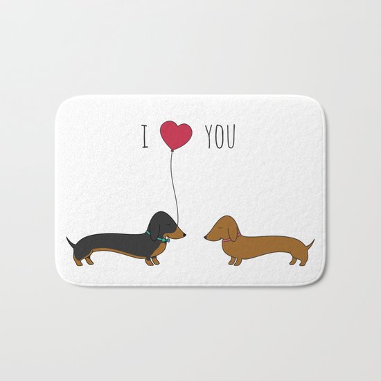 DACHSHUND LOVE Bath Mat