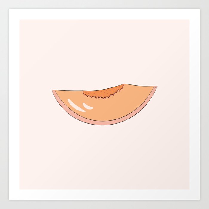 Peach Slice Art Print