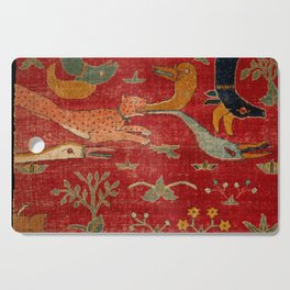 Animal Grotesques Mughal Carpet Fragment Digital Painting Cutting Board | Oriental, Vintage, Outdoor, Persian, Illustration, Rug, Carpet, Graphicdesign, Area, Animal 
