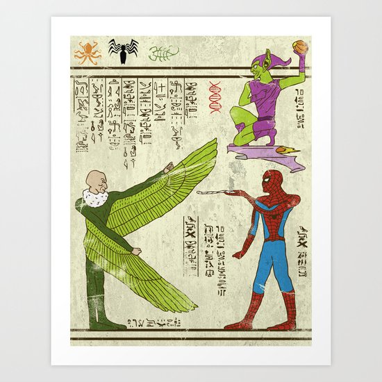 Hero-glyphics: Web-Slinger Art Print