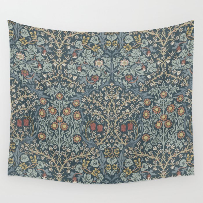 William Morris Vintage Blackthorn Indigo Wall Tapestry