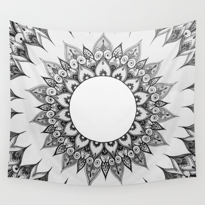 Mandala Zentangle Wall Tapestry By Spirithippie Society6