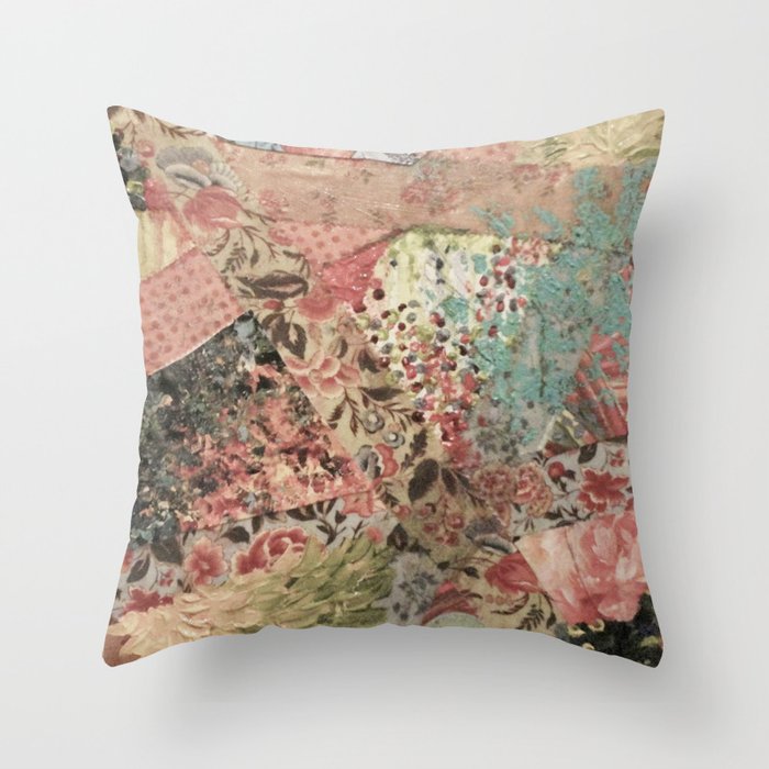 PIECES OF ME - Lovely Muted Pink Black White Floral Stripe Abstract ...