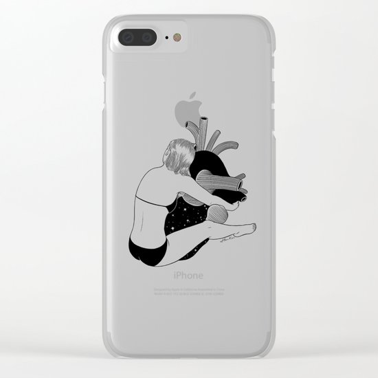 Heavy Heart Clear iPhone Case