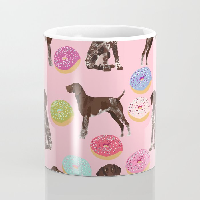German Shorthair Pointer Pink Donuts Dog Breed Art Work Pet