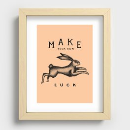 MAKE YOUR OWN LUCK (Coral) Recessed Framed Print
