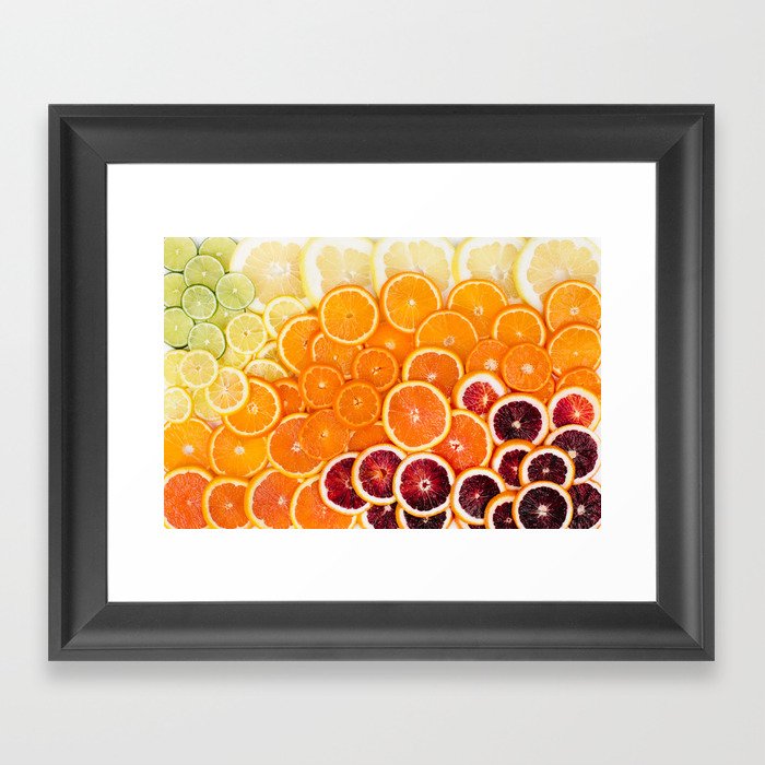 Ombre Citrus Framed Art Print