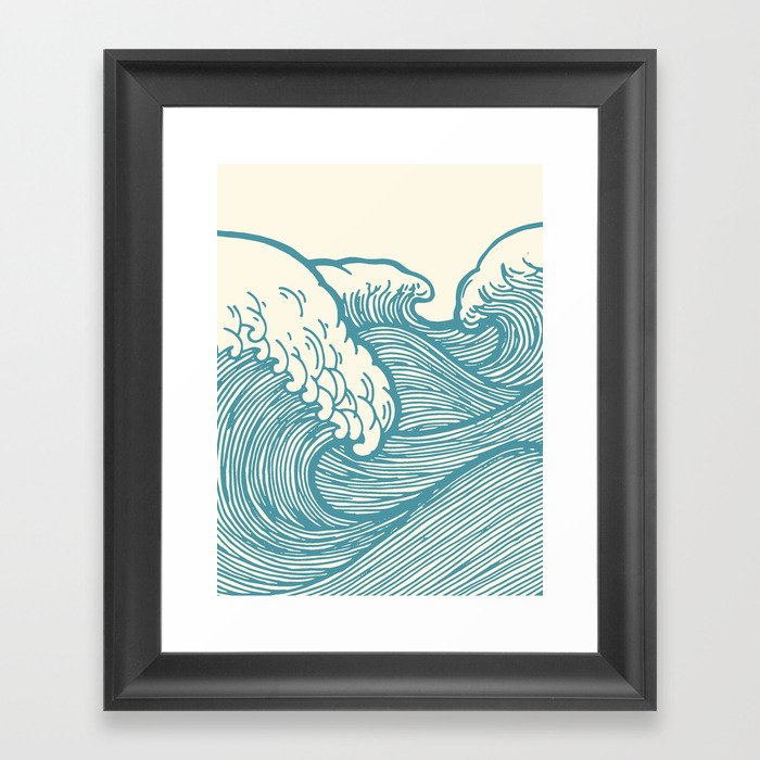 Great Waves Framed Art Print