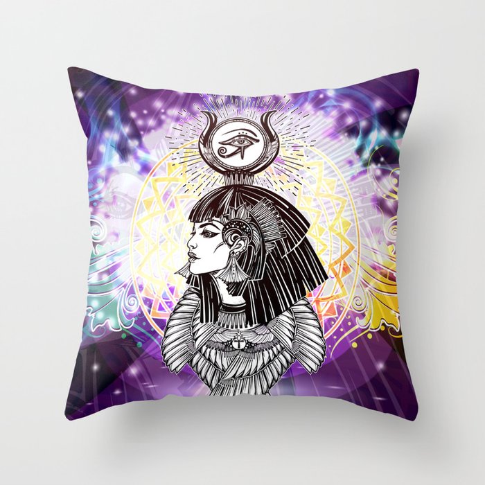 Goddess Isis and the Reigning Light Throw Pillow