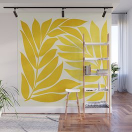 Mid Mod Vines in Yellow Wall Mural