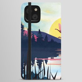 Ducks Flying over the Lake iPhone Wallet Case