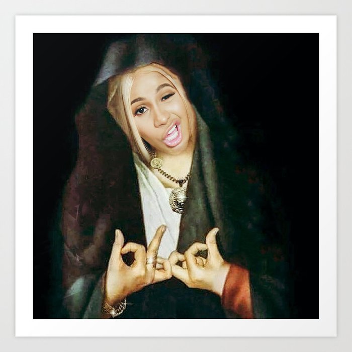 Saint Cardi B Art Print By Thomasavilla Society6